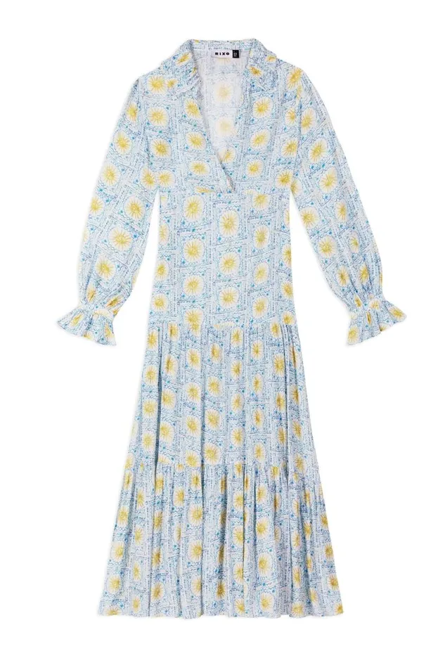 Mali Wavey Sun Ivory Women RIXO Dresses