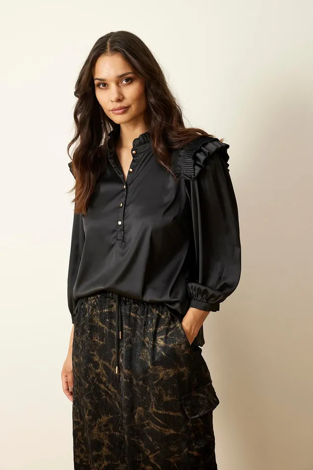 MANDY BLOUSE 15952 999 Black 999 Women IN FRONT BLOUSES SHIRTS