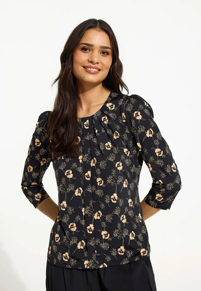 MARCIA BLOUSE 16578 999 Black 999 Women IN FRONT BLOUSES SHIRTS