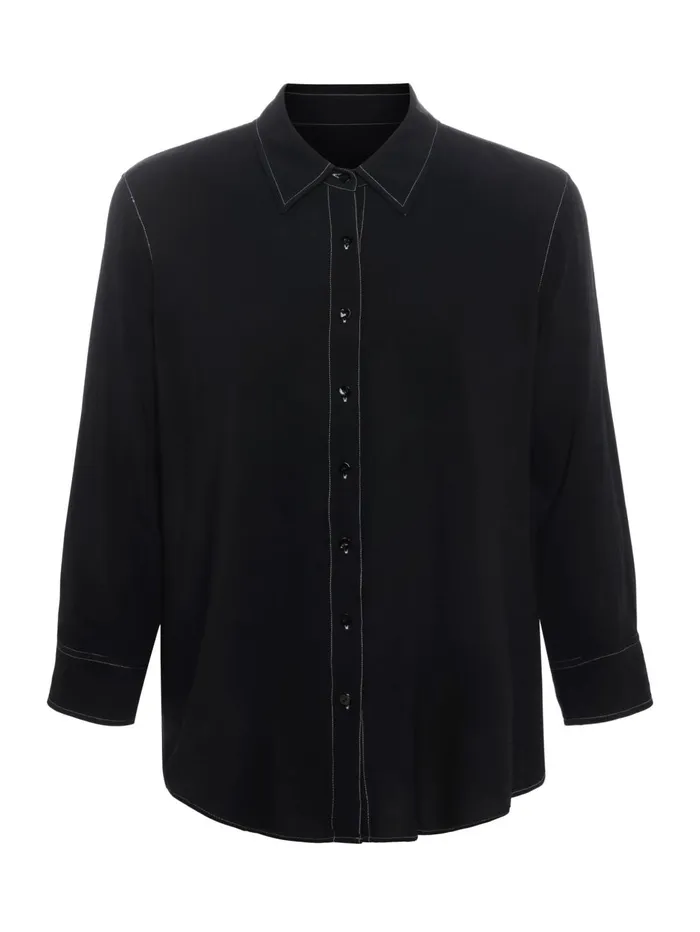 Marlene Blouse Blackwhite Contrast Women L039Agence Blouses and Tops