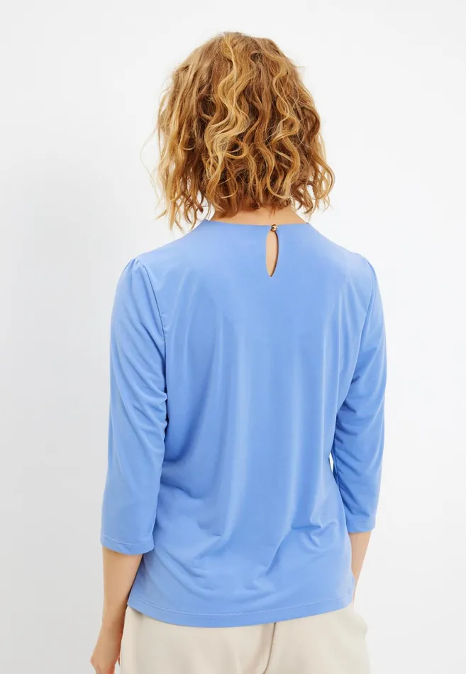 MARTHA BLOUSE 15602 504 Sky Blue 504 Women IN FRONT BLOUSES SHIRTS