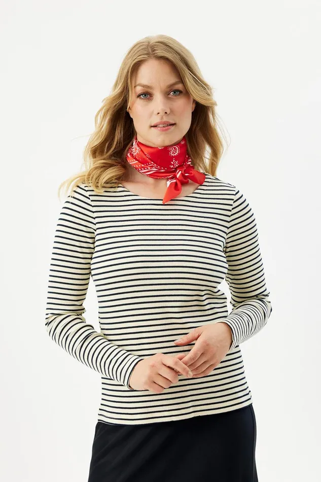 MARTHA TSHIRT 16349 020 Off White 020 Women IN FRONT TOPS TSHIRTS