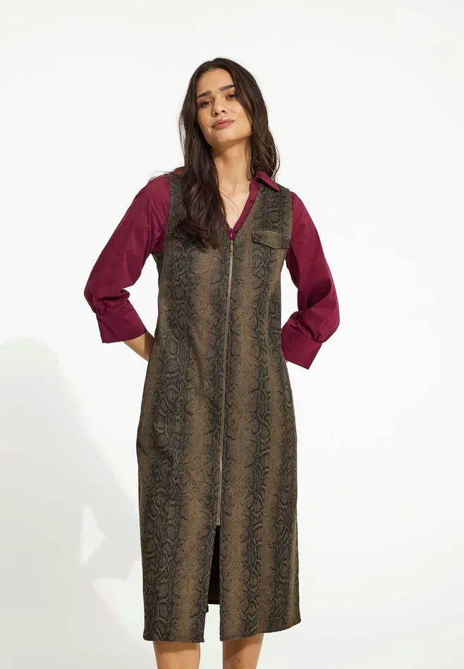 MARY JANE DRESS 16518 804 Mocca 804 Women IN FRONT DRESSES