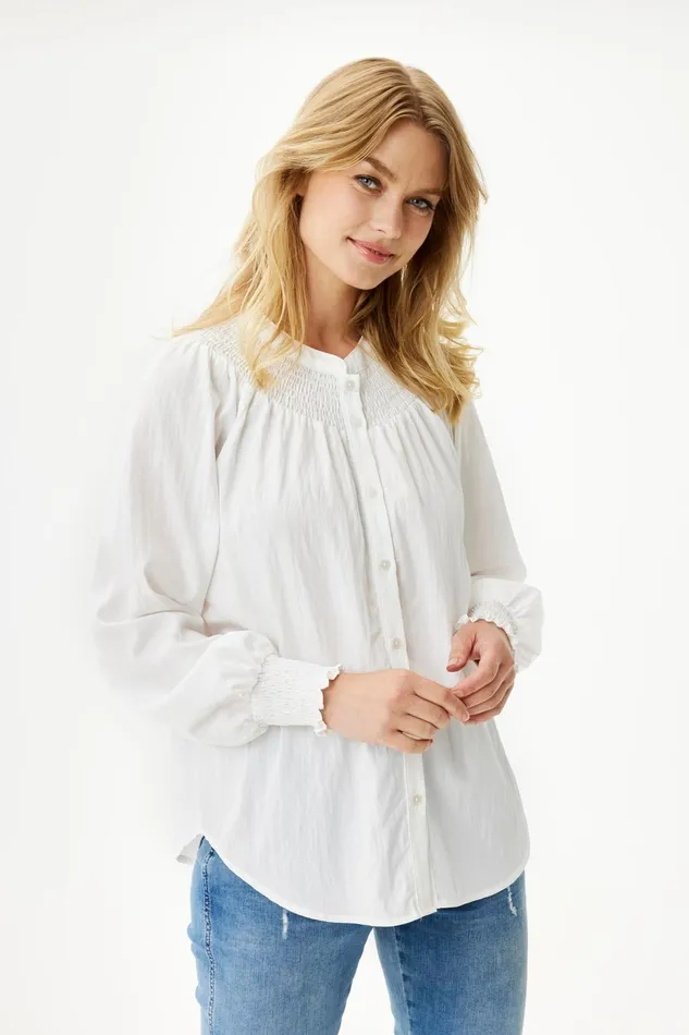 MARYLIN SHIRT 16360 020 Off White 020 Women IN FRONT BLOUSES SHIRTS
