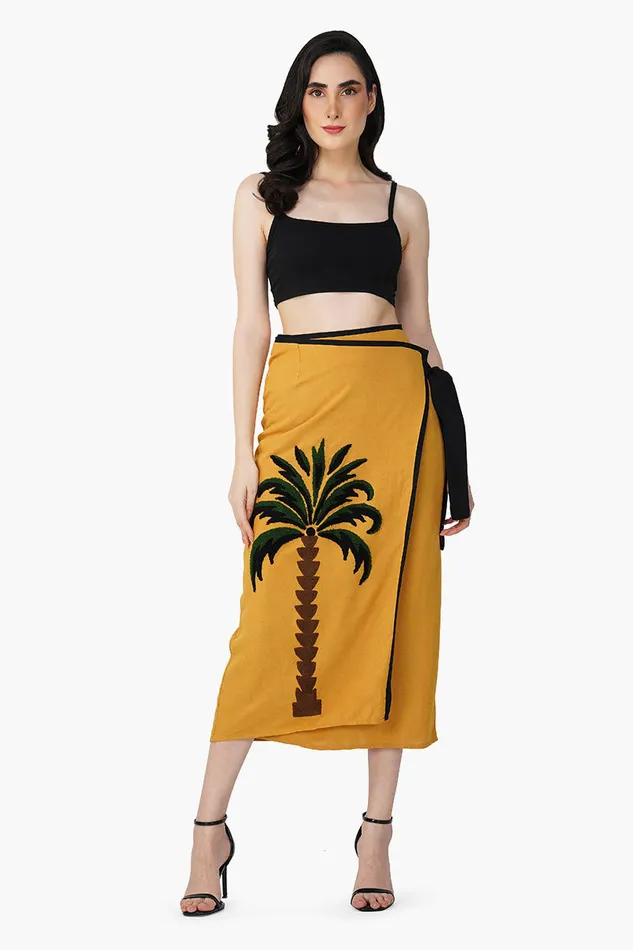 Medallion Palm Wrap Skirt Medallion Palm Wrap Skirt