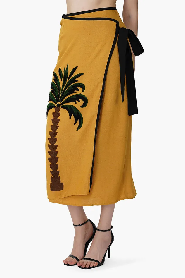 Medallion Palm Wrap Skirt Medallion Palm Wrap Skirt