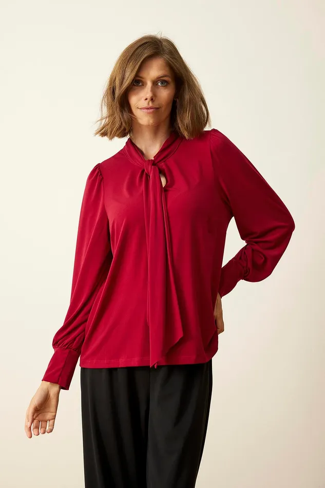 MELODY BLOUSE 15990 201 Red 201 Women IN FRONT BLOUSES SHIRTS