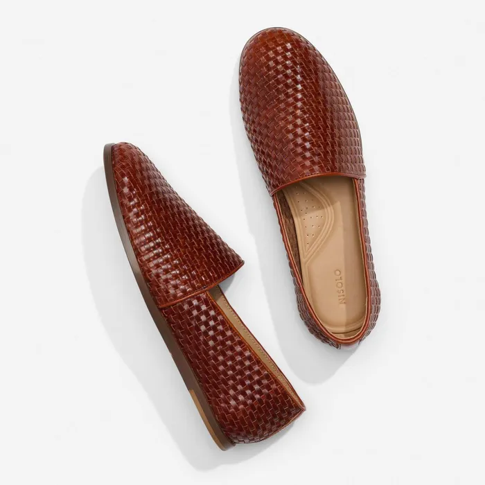 Men Alejandro Woven SlipOn 20 Woven Brandy Nisolo Sandals and Slip Ons