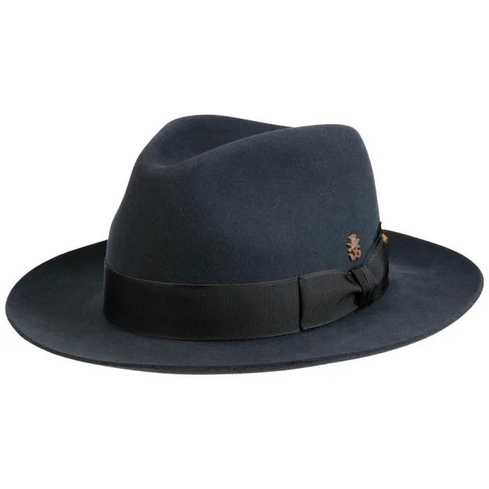 Men Alicante Velvet Wool Hat Zechbauer Dark Gray Mayser Bogart Hats