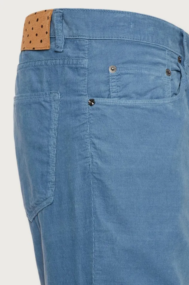 Men ALUNGA 8211 Baby Corduroy 5 Pocket Trousers 8211 Misty Blue Massimo Alba Trousers and Shorts Men ALUNGA 8211 Baby Corduroy 5 Pocket Trousers 8211 Misty Blue Massimo Alba Trousers and Shorts