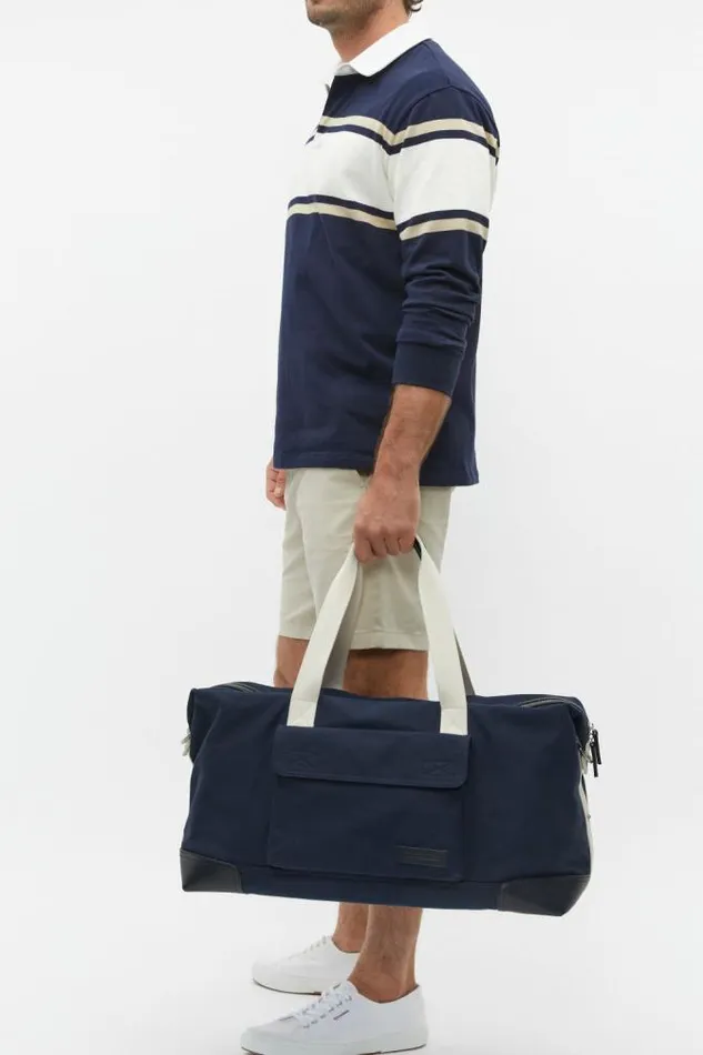 Men Bags Seed Heritage Canvas Weekender Bag Midnight Blue
