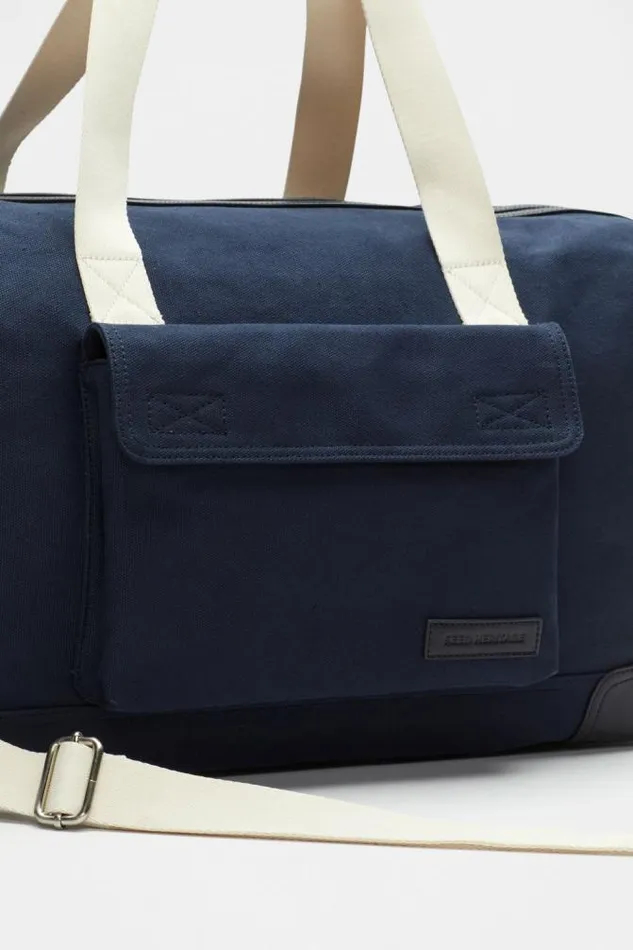 Men Bags Seed Heritage Canvas Weekender Bag Midnight Blue