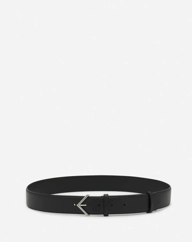 Men Belts Lanvin Signature Belt In Smooth Leather Blackblack