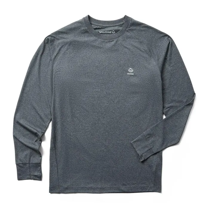 Men Cascade Performance Crew Black Heather Wolverine TShirts