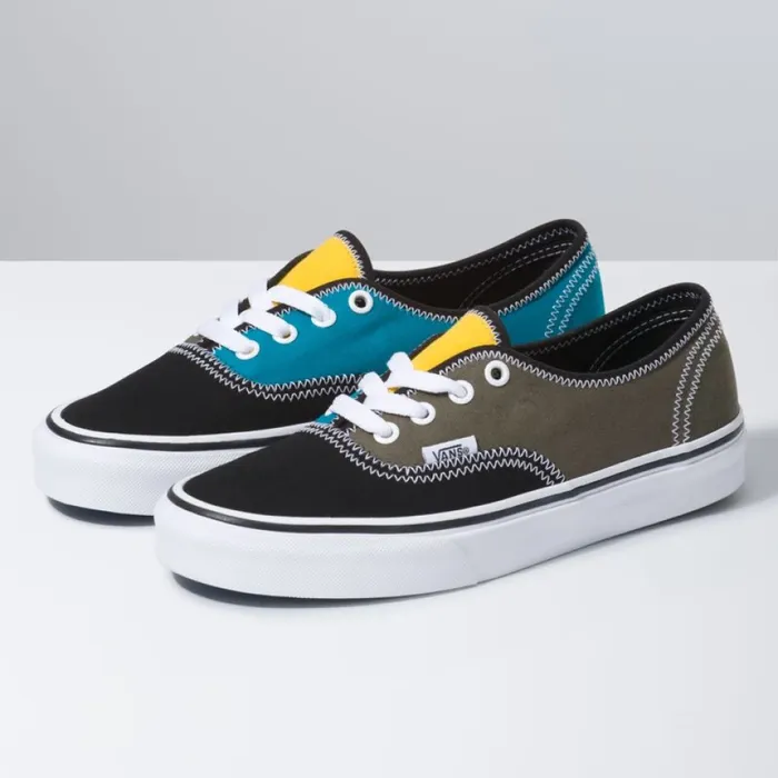 Men Classics Shoes Vans Zig Zag Authentic MultiTrue White