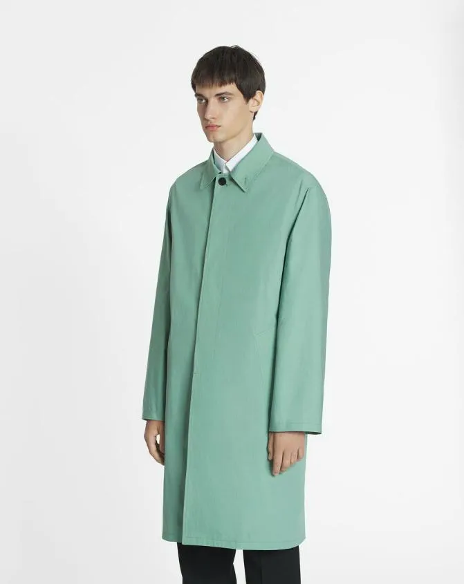 Men Coats and Jackets Lanvin Cotton Coat Vert De Gris Men Coats and Jackets Lanvin Cotton Coat Vert De Gris