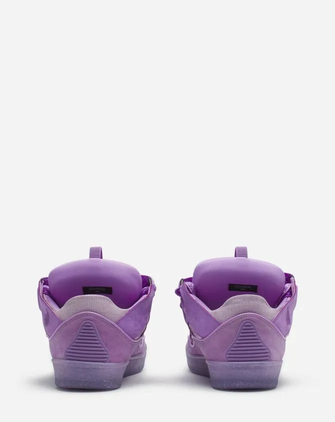 Men Curb Lanvin Curb Leather Sneakers Lilac Men Curb Lanvin Curb Leather Sneakers Lilac