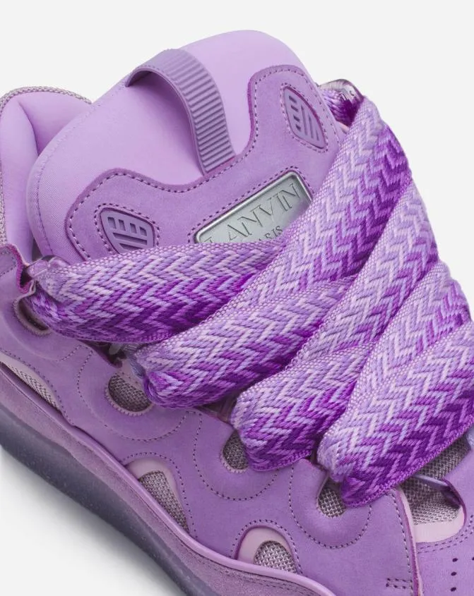 Men Curb Lanvin Curb Leather Sneakers Lilac Men Curb Lanvin Curb Leather Sneakers Lilac