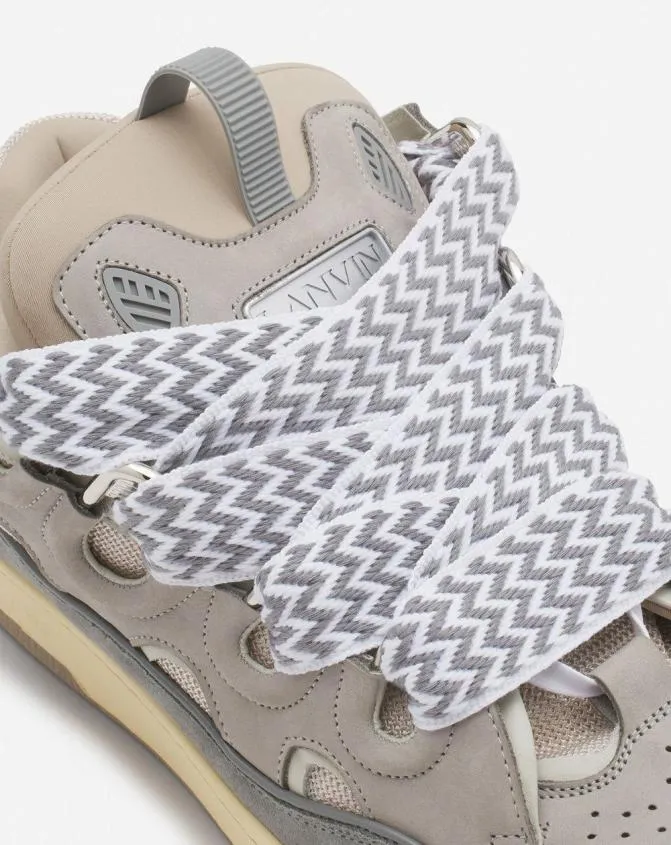 Men Curb Lanvin Leather Curb Sneakers Grey Men Curb Lanvin Leather Curb Sneakers Grey