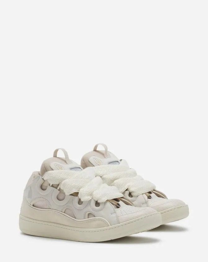 Men Curb Lanvin Leather Curb Sneakers Peach Men Curb Lanvin Leather Curb Sneakers Peach