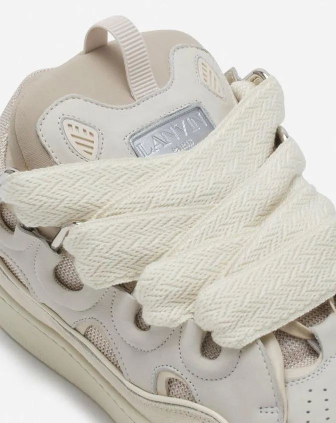 Men Curb Lanvin Leather Curb Sneakers Peach Men Curb Lanvin Leather Curb Sneakers Peach