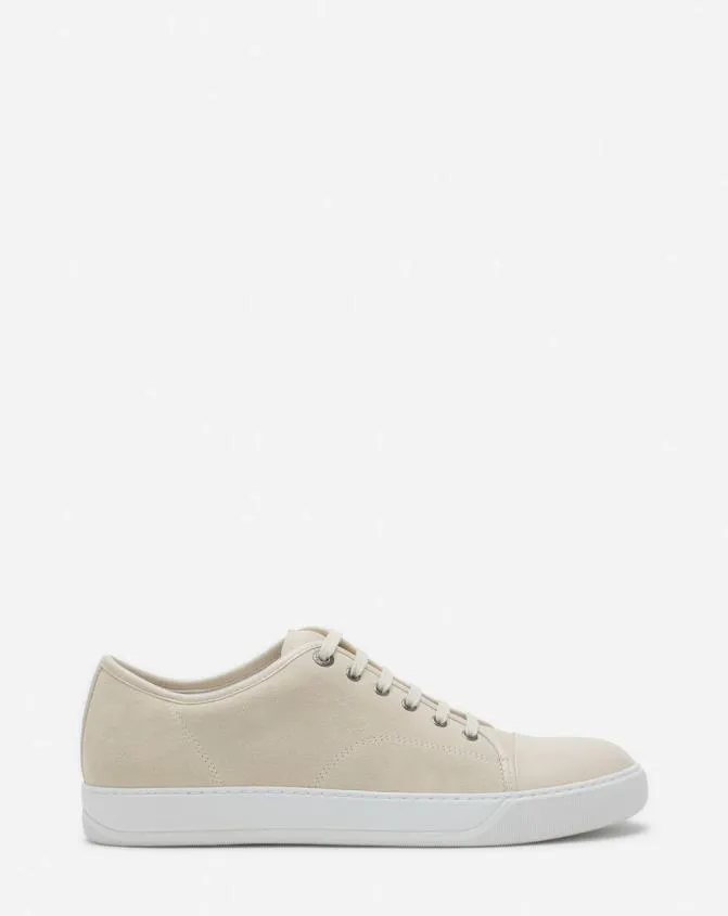 Men DBB1 Lanvin Dbb1 Leather And Suede Sneakers Vanilla