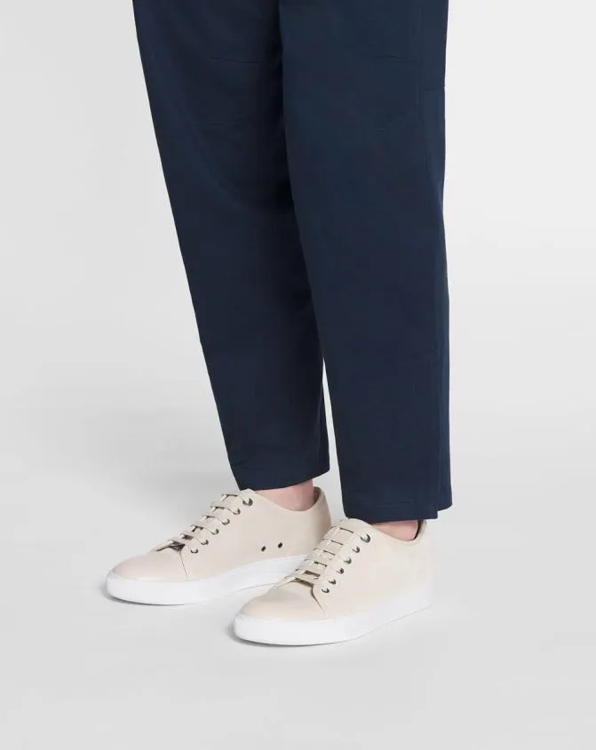 Men DBB1 Lanvin Dbb1 Leather And Suede Sneakers Vanilla Men DBB1 Lanvin Dbb1 Leather And Suede Sneakers Vanilla