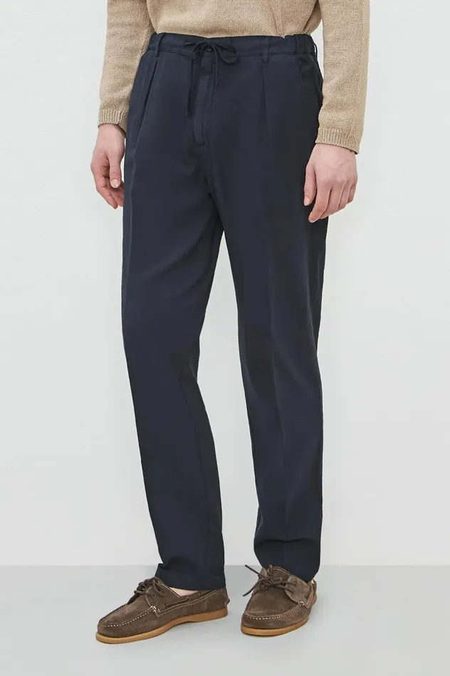 Men FELIX 8211 Cotton Trousers 8211 Blu Massimo Alba Trousers and Shorts