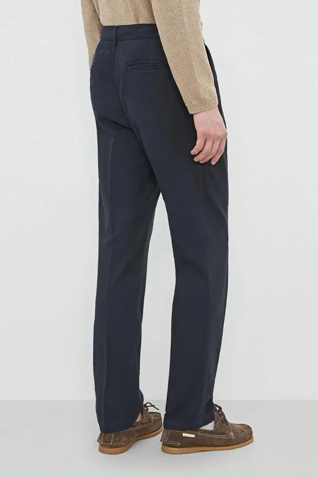 Men FELIX 8211 Cotton Trousers 8211 Blu Massimo Alba Trousers and Shorts