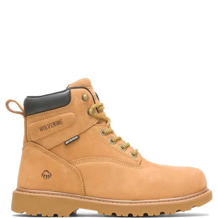 Men Floorhand Waterproof 6034Work Boot Wheat Wolverine Soft Toe
