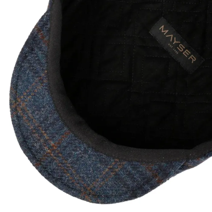 Men Frankie Soft Shetland Check Flat Cap Blue Mayser Flat Caps Men Frankie Soft Shetland Check Flat Cap Blue Mayser Flat Caps