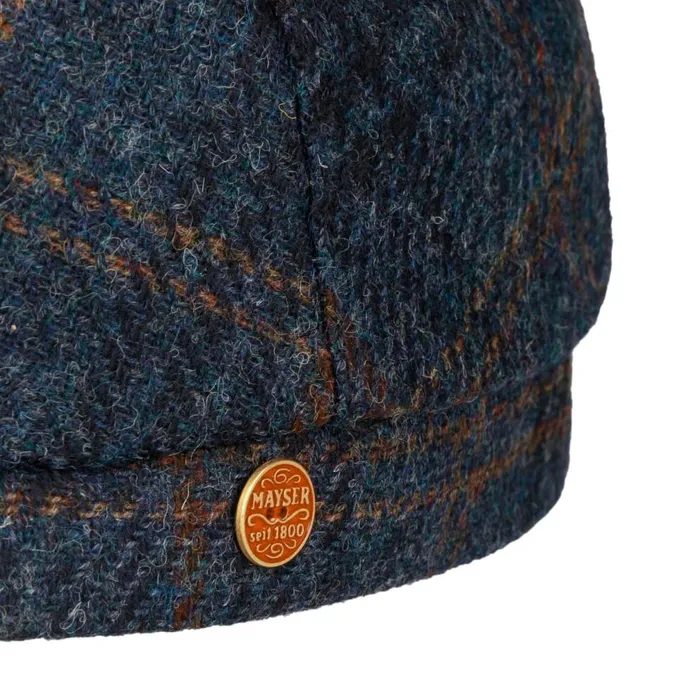 Men Frankie Soft Shetland Check Flat Cap Blue Mayser Flat Caps Men Frankie Soft Shetland Check Flat Cap Blue Mayser Flat Caps