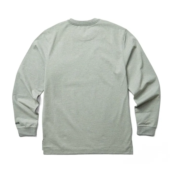 Men Guardian Cottontrade Long Sleeve Pocket Tee Light Grey Heather Wolverine Clothing