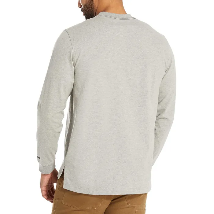 Men Guardian Cottontrade Long Sleeve Pocket Tee Light Grey Heather Wolverine Clothing