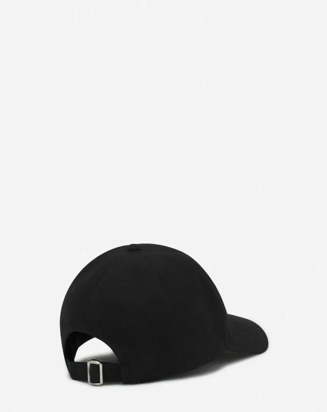Men Hats Lanvin Cotton Cap Black Men Hats Lanvin Cotton Cap Black