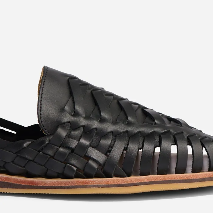 Men Huarache Sandal Black Nisolo Sandals and Slip Ons