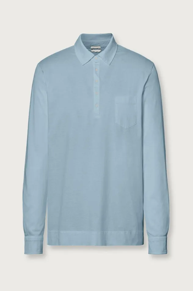 Men ISCHIA2 8211 Mak Cotton Jersey Polo Shirt 8211 Misty Blue Massimo Alba TShirts and Polos Men ISCHIA2 8211 Mak Cotton Jersey Polo Shirt 8211 Misty Blue Massimo Alba TShirts and Polos