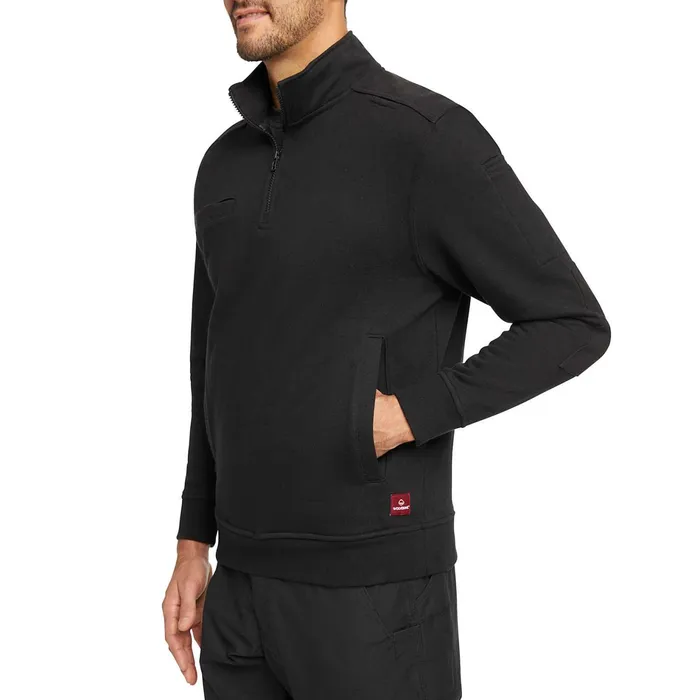 Men Job Shirt Quarter Zip Black Wolverine Hoodies and Pullovers