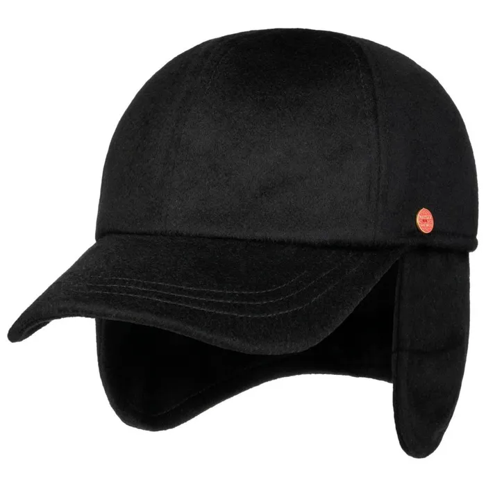 Men Lars Earflaps Cashmere Cap Black Mayser Baseball Caps Men Lars Earflaps Cashmere Cap Black Mayser Baseball Caps