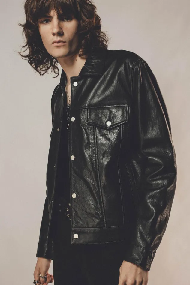 Men Leather Trucker Jacket OTHER LEATHER JACKETS