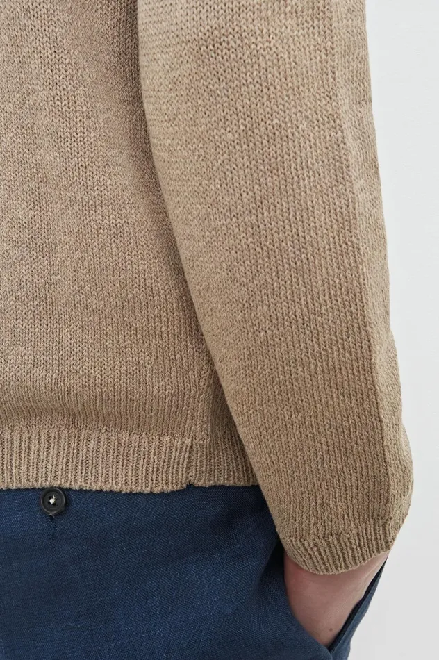 Men LEO 8211 Cotton Silk Sweater 8211 Naturale Massimo Alba Knitwear