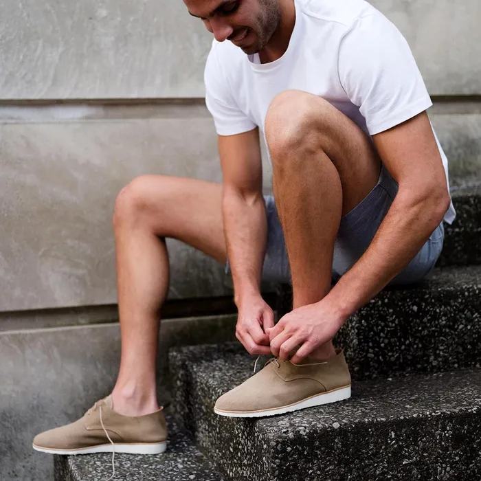 Men Lightweight Flex Derby Stone Nisolo Sandals and Slip Ons