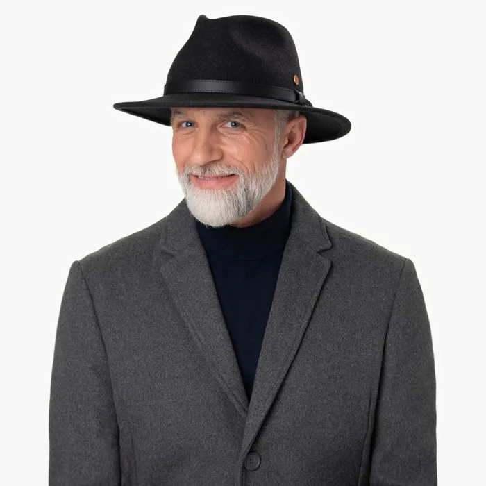 Men Marvin Trekking Wool Hat Anthracite Mayser Felt Hats Men Marvin Trekking Wool Hat Anthracite Mayser Felt Hats