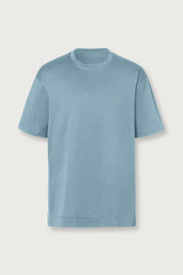 Men NEVIS 8211 Mak Cotton Jersey Tshirt 8211 Misty Blue Massimo Alba TShirts and Polos Men NEVIS 8211 Mak Cotton Jersey Tshirt 8211 Misty Blue Massimo Alba TShirts and Polos