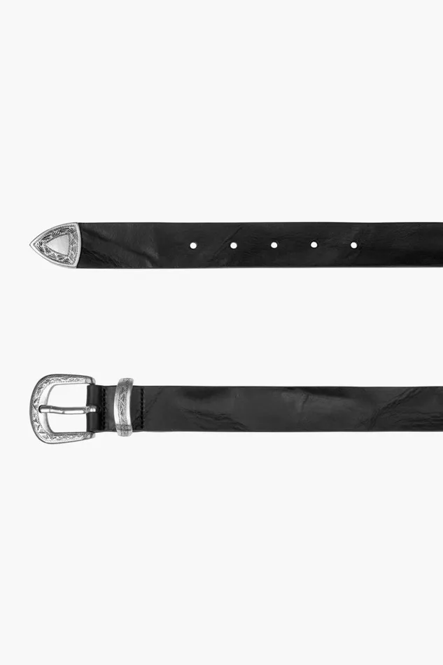 Men Old West Belt Worn Black Leather OTHER BELTS Men Old West Belt Worn Black Leather OTHER BELTS