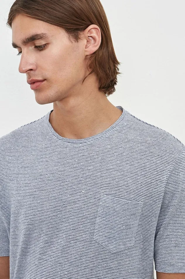 Men PANAREA 8211 Linen Cotton Jersey Crew Neck Tshirt 8211 Bianco Massimo Alba TShirts and Polos Men PANAREA 8211 Linen Cotton Jersey Crew Neck Tshirt 8211 Bianco Massimo Alba TShirts and Polos