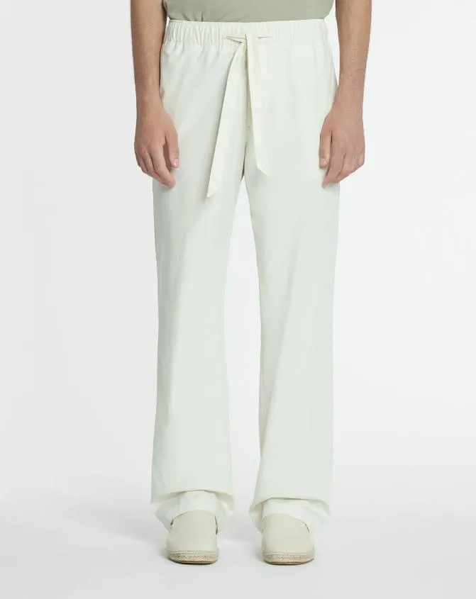 Men Pants and Shorts Lanvin Cotton Pants Off White