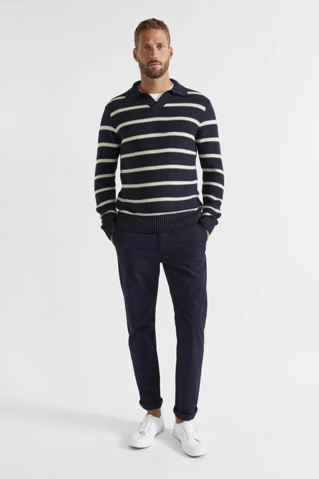 Men Pants Seed Heritage Tapered Chino Midnight Blue