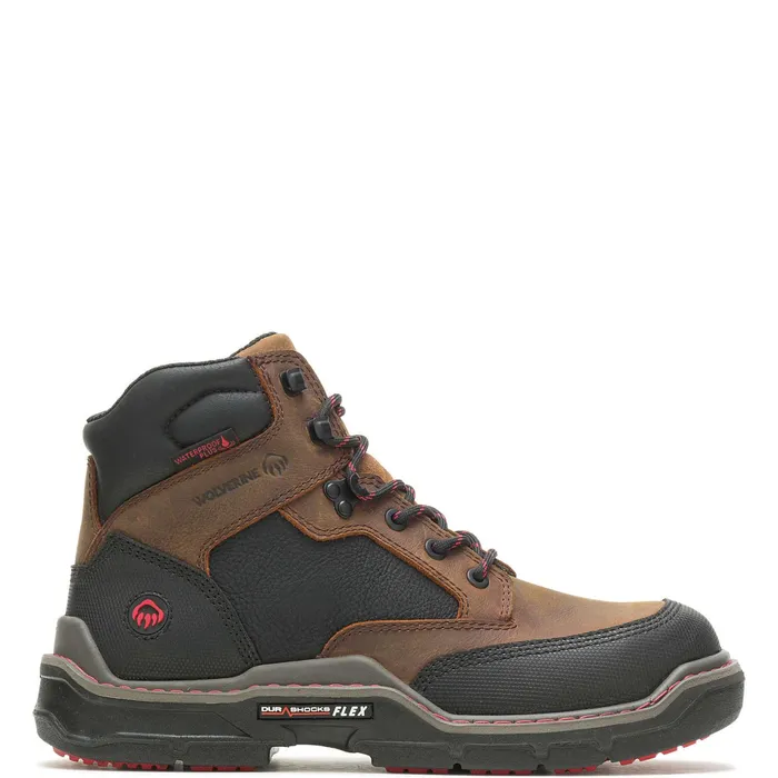 Men Raider DuraShocks Heavy Duty 6034CarbonMAX Work Boot Brown Wolverine Durashocks