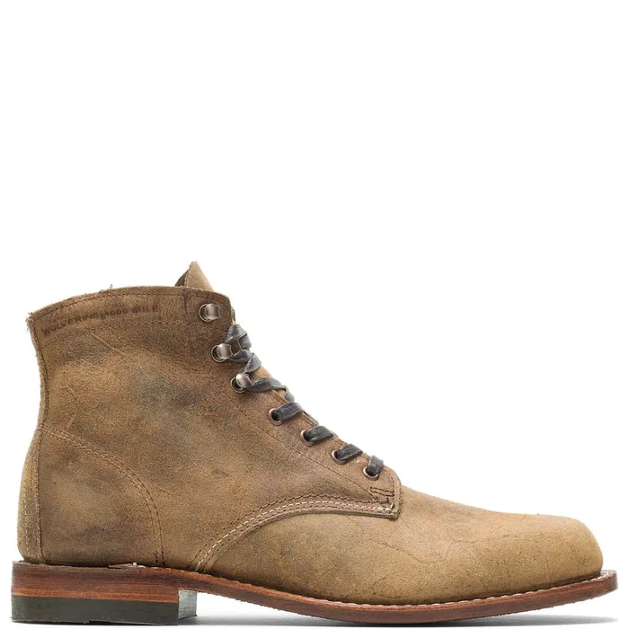 Men Rough Out Waxy Brown Wolverine Boots